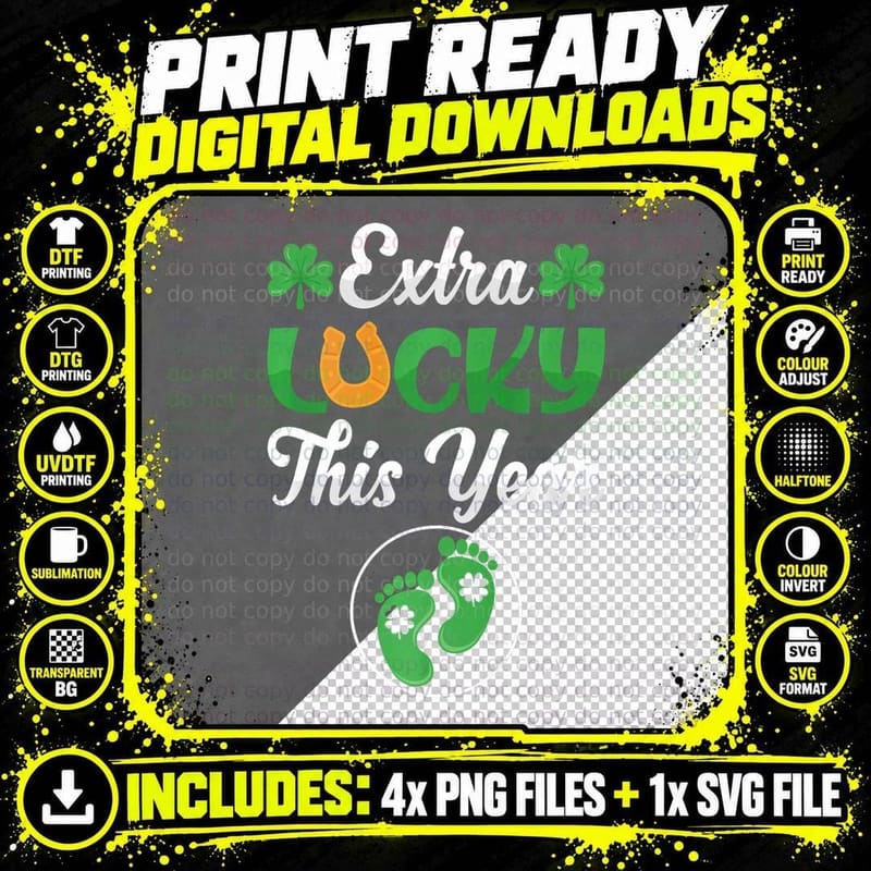 Reveal Cute Design for St. Patrick's Day Baby Shower Png SVG Digital Bundle