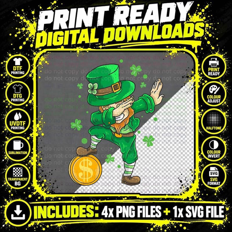 St Patricks Day Boys Youth Kids Costume Dabbing Png SVG Digital Bundle