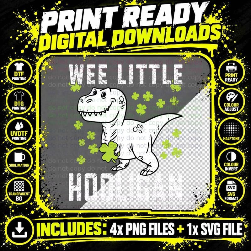 St Patricks Day Shirt Wee Little Hooligan Teen Boys Png SVG Digital Bundle