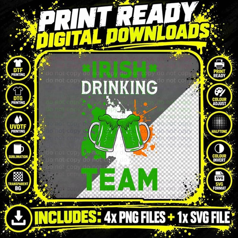 St Patricks Day T-Shirt Png SVG Digital Bundle