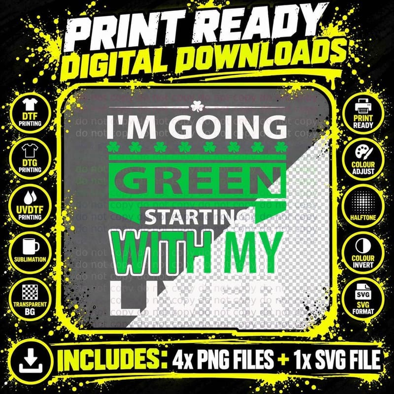St. Patrick's Day T-Shirt, Irish Green Theme Png SVG Digital Bundle