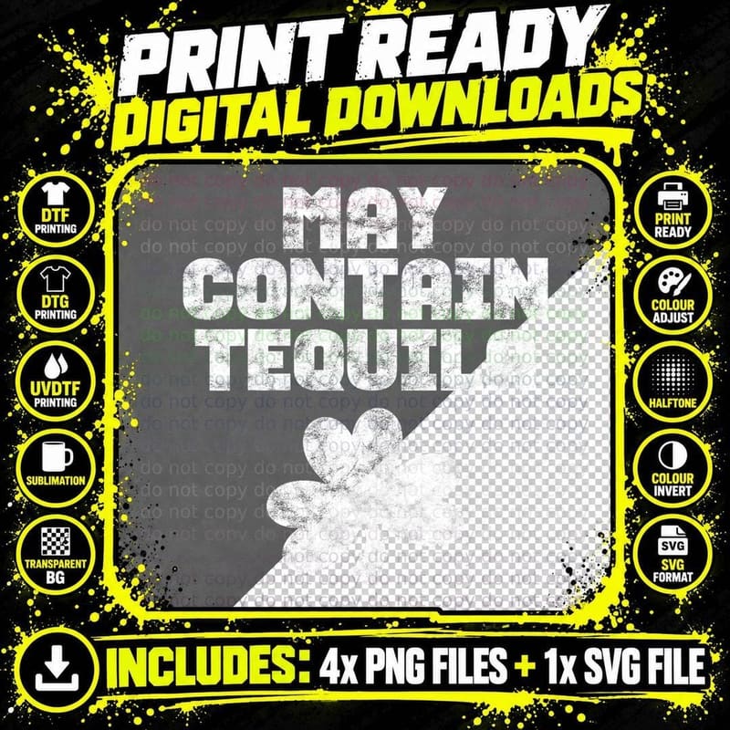 Tequila St. Patrick's Day Alcohol Liquor Shamrock T-Shirt Png SVG Digital Bundle