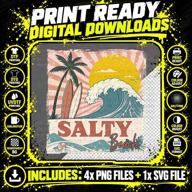 Bad Inside but It's Summer T-Shirt Png SVG Digital Bundle