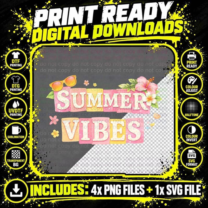 Beach Babe Energy Summer T-Shirt, Coconut Pineapple Png SVG Digital Bundle