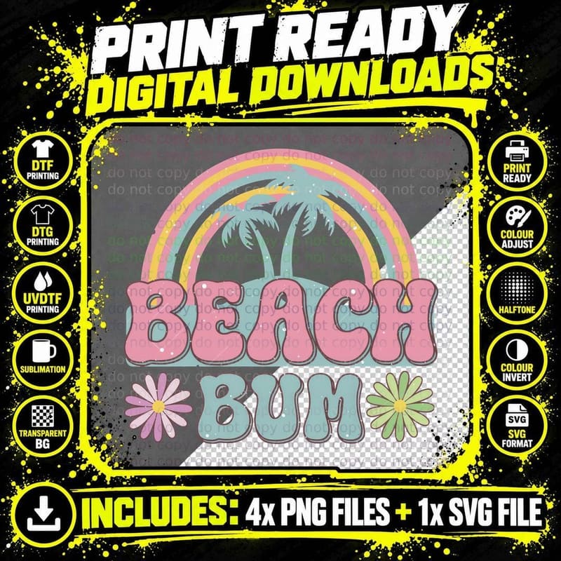 Beach Babe Summer T-Shirt, Person Under Palm Sunrays Png SVG Digital Bundle