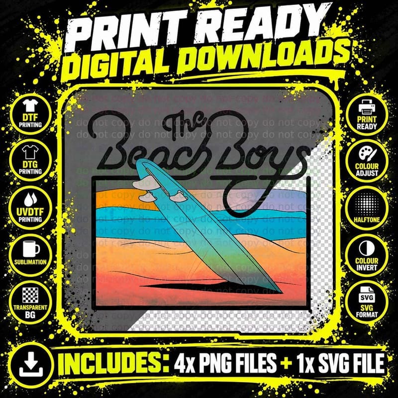 Beach Boys Beach Sunset T-Shirt Png SVG Digital Bundle