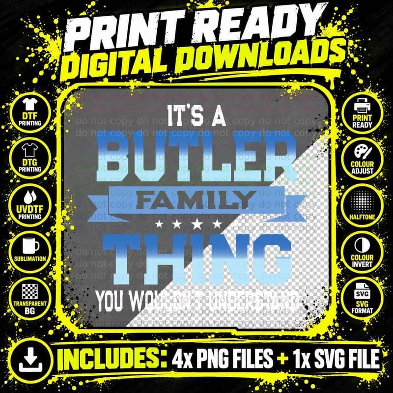 Butler Family Reunion T-Shirt, Matching Vacation Tee Png SVG Digital Bundle