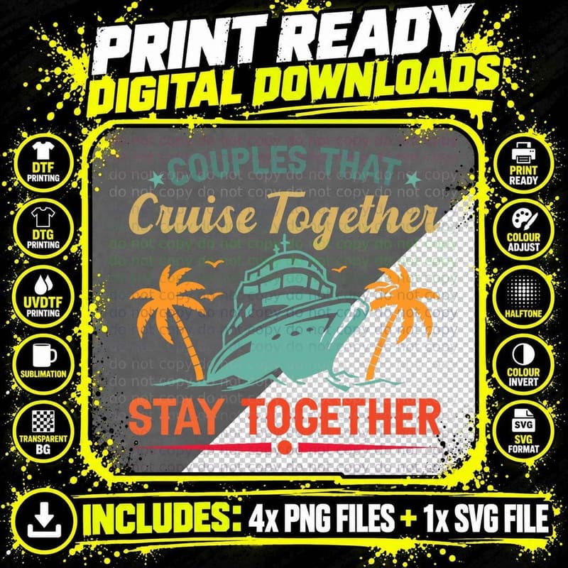 Cruising Couples That Cruise Togethe Couple Cruise Png SVG Digital Bundle