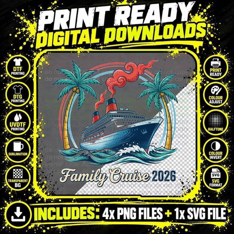 Family Cruise 2026 Cruise Squad T-Shirt Png SVG Digital Bundle