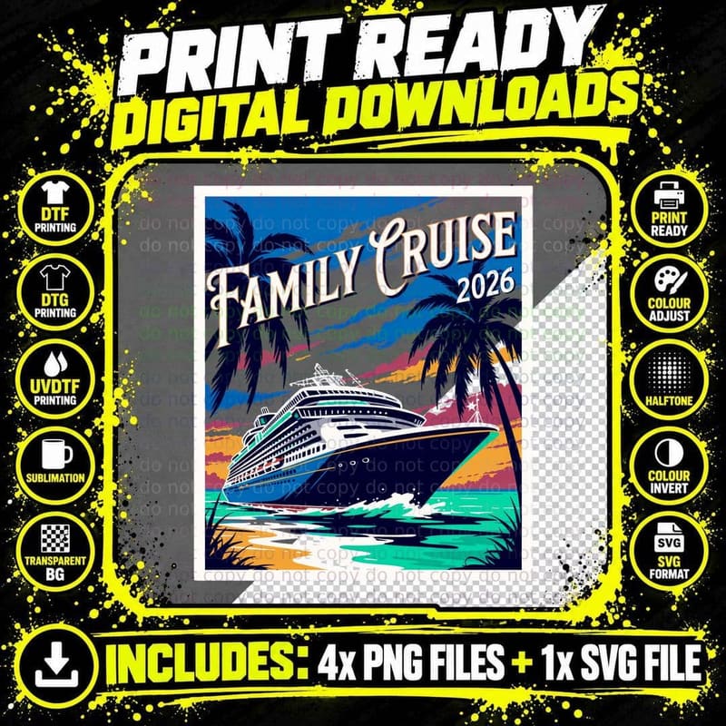 Family Cruise 2026 Cruise Squad T-Shirt Png SVG Digital Bundle