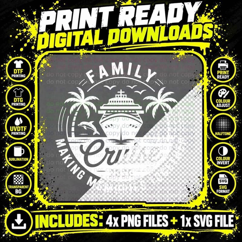 Family Cruise Making Memories Together 2026 Cruise Squad Png SVG Digital Bundle