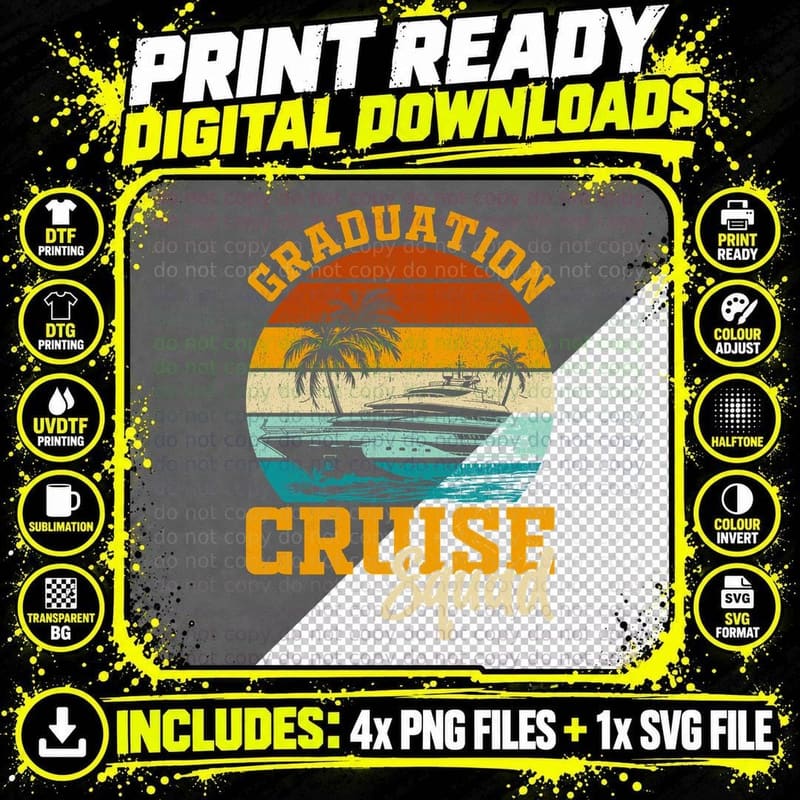 Graduation Cruise Squad Cruise Squad T-Shirt Png SVG Digital Bundle