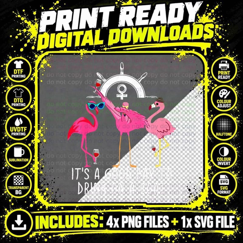 Its a Good Day to Drink on a Boat Shirt Png SVG Digital Bundle