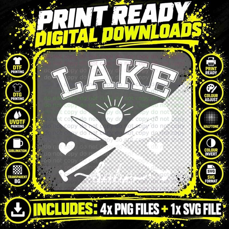 Lake Babe Summer T-Shirt, Oars Sun Love Lake Text Sunny Png SVG Digital Bundle