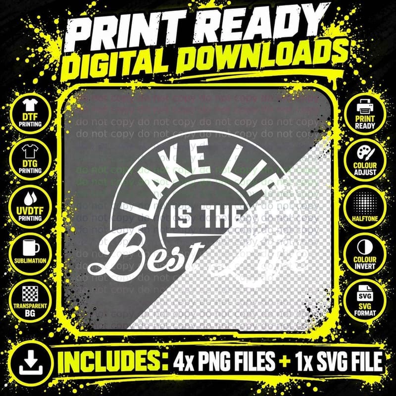 Lake Life Is the Best Life Summer T-Shirt Png SVG Digital Bundle