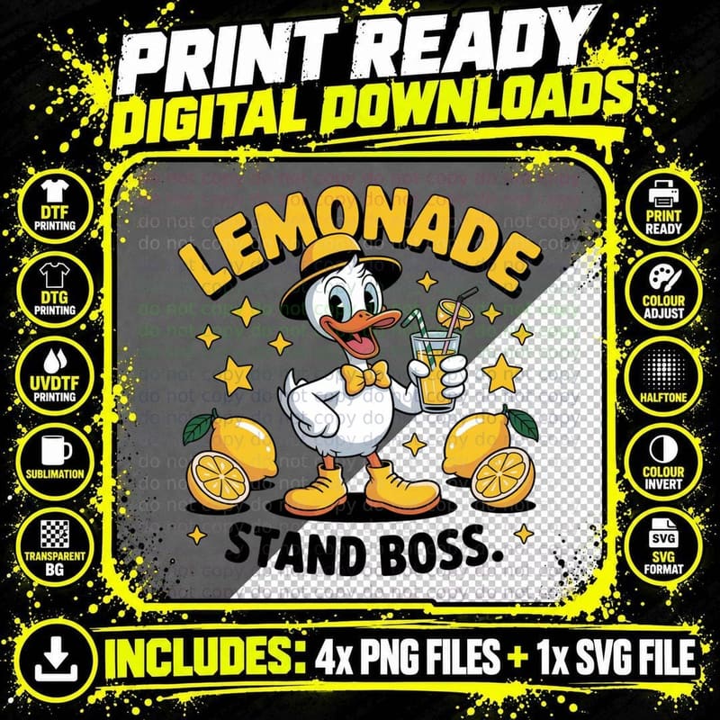Lemonade Stand Boss. Summer T-Shirt Png SVG Digital Bundle