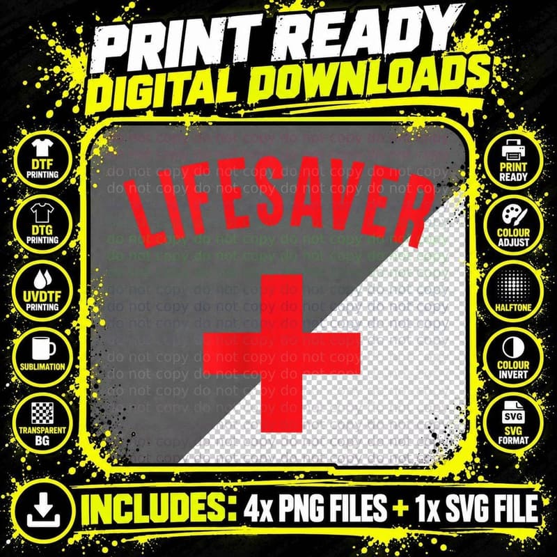 Livesaver on, the Back Summer Swimming Rescue T-Shirt Png SVG Digital Bundle