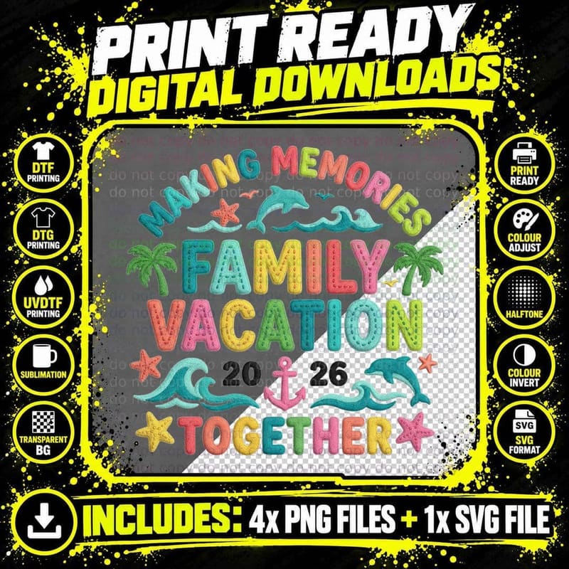 Making Memories Family Vacation Together Cruise Squad Png SVG Digital Bundle