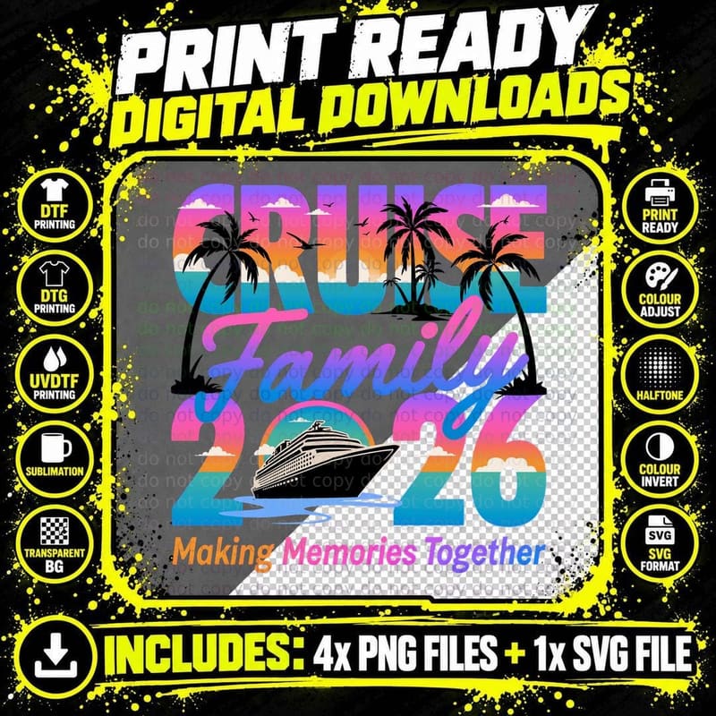 Making Memories Together Cruise Squad T-Shirt Png SVG Digital Bundle