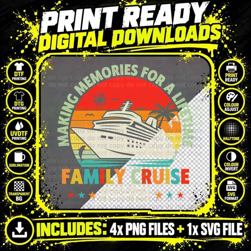 Making Memories for a Lifetime Family Cruise 2026 Cruise Png SVG Digital Bundle