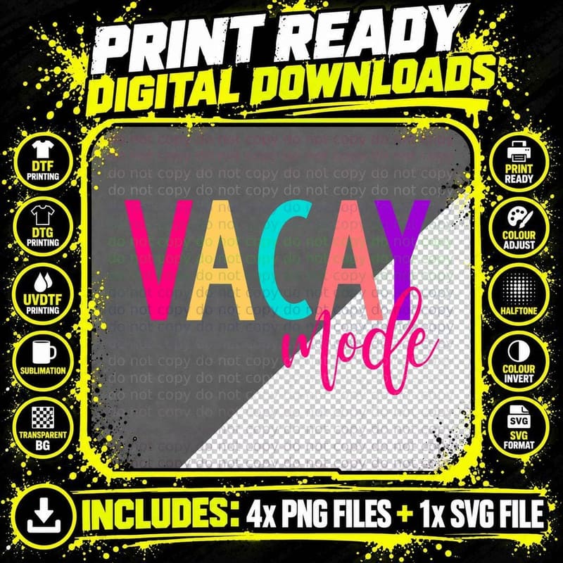 Matching Family Vacation Shirts Vacay Mode Summer Shirt Png SVG Digital Bundle