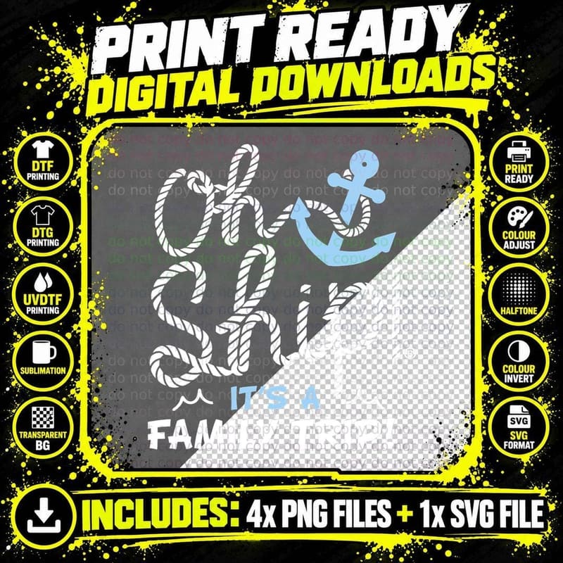 Oh, Ship It's a Family Trip - Oh, Ship Cruise T-Shirt Png SVG Digital Bundle