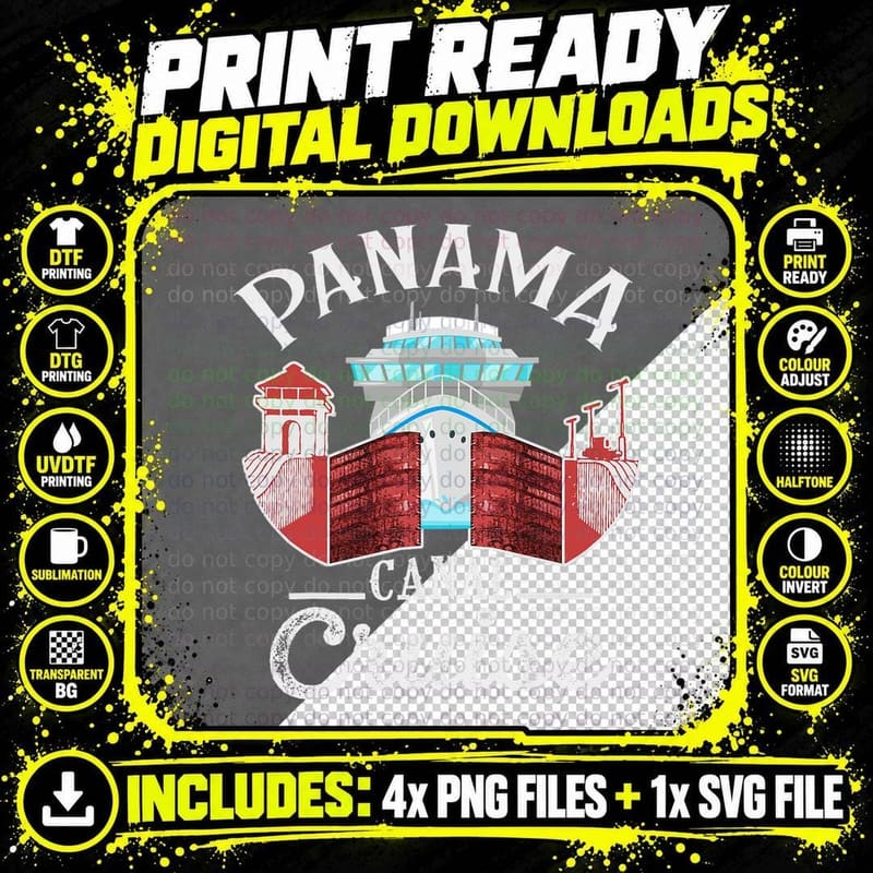 Panama Canal Cruise Men, Women, Boys and Girls Cruising Png SVG Digital Bundle