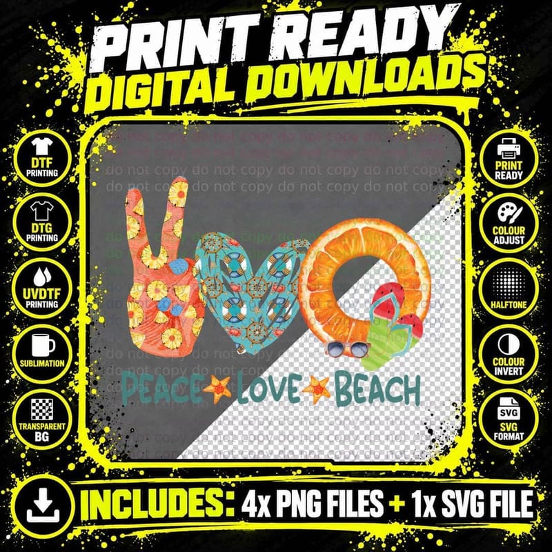 Peace Love Girls Trip Summer T-Shirt Png SVG Digital Bundle