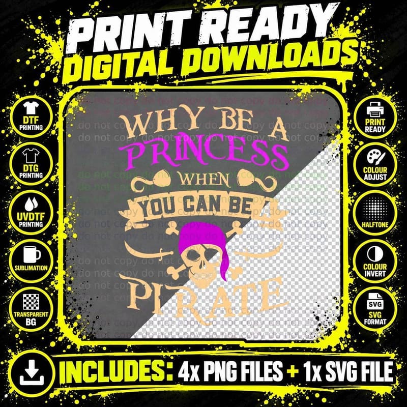 Pirate Outfit for Pirate Night on Cruise or Vacations Png SVG Digital Bundle