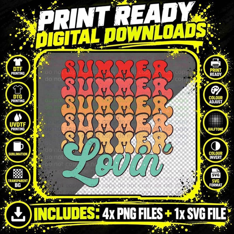 Summer Break Summer T-Shirt, Summer Flowers Wavy Text Png SVG Digital Bundle