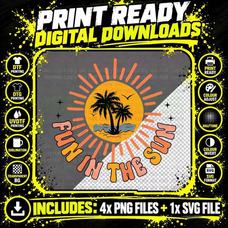 Sun Kissed the Best Summer T-Shirt Png SVG Digital Bundle