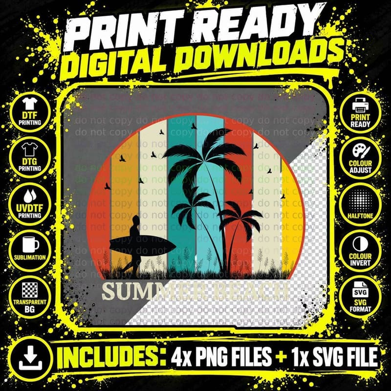 Sunshine and Sweet Tea Summer T-Shirt Png SVG Digital Bundle