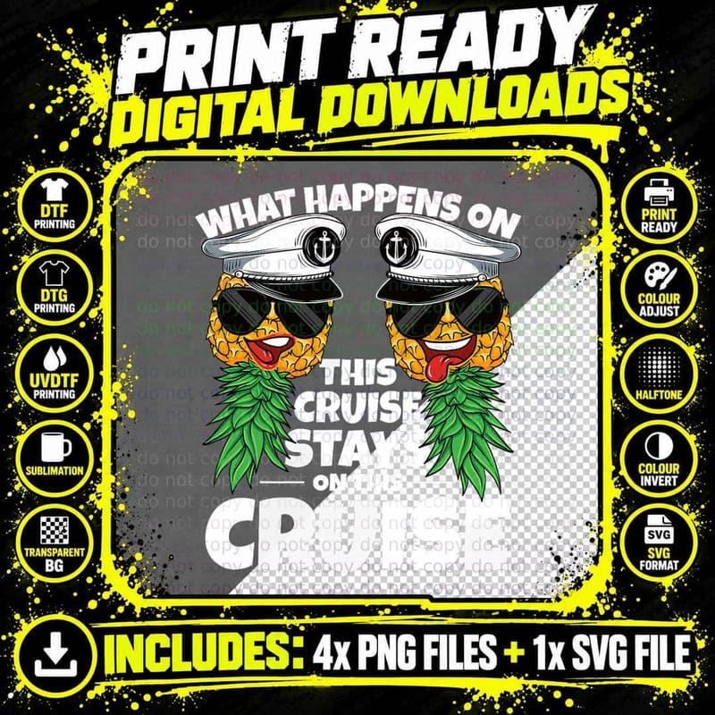 Swinger What Happens on This Cruise Stays on This Cruise Png SVG Digital Bundle