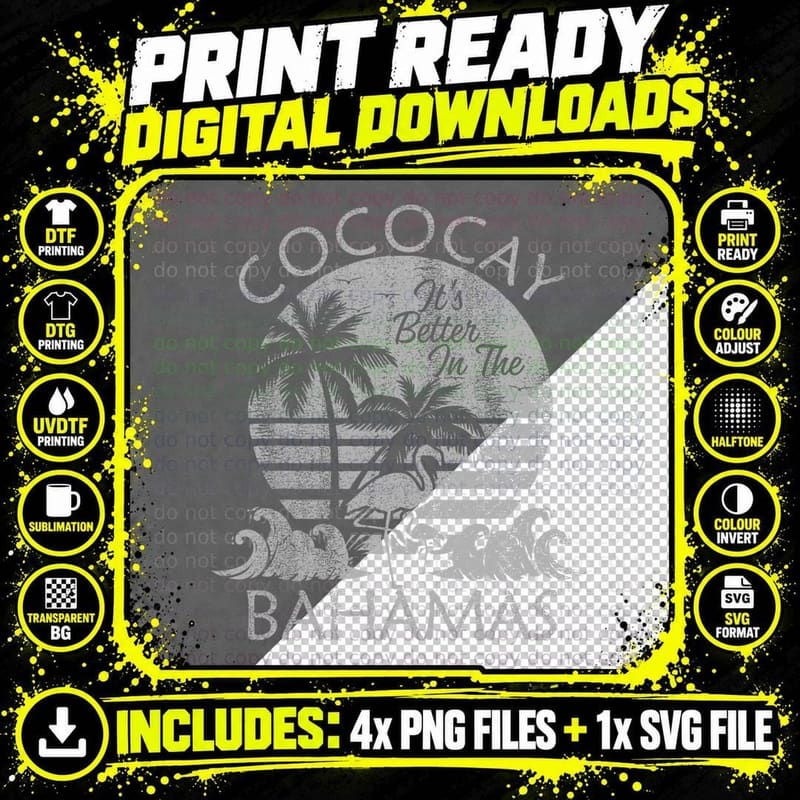 The Bahamas Cruise Cococay Bahamas Travel Bahamas Png SVG Digital Bundle