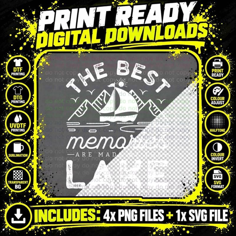 The Best Memories Are Made at the Lake Summer T-Shirt Png SVG Digital Bundle