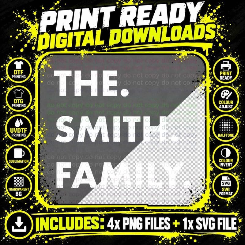 The Smith Family Last Name Family Reunion Vacation Trip Png SVG Digital Bundle
