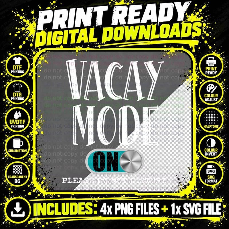 Vacay Mode on Please Do Not Disturb Docking Sailing Png SVG Digital Bundle