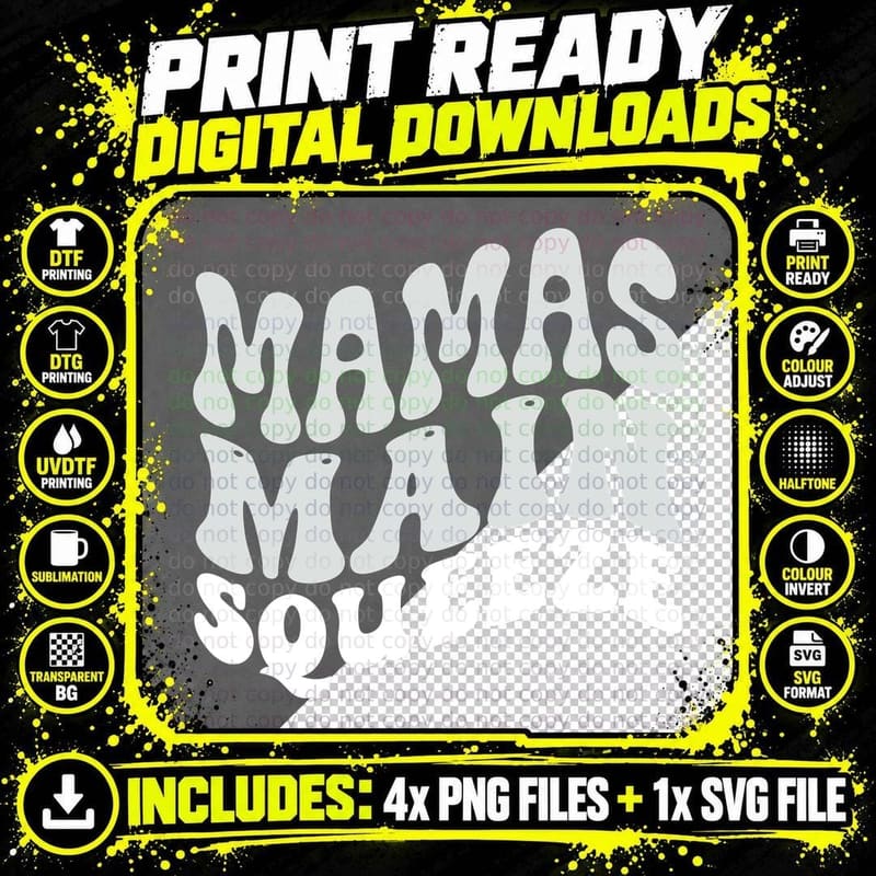 Wild Haus Squeeze Summer T-Shirt, Distorted Wavy Text Png SVG Digital Bundle
