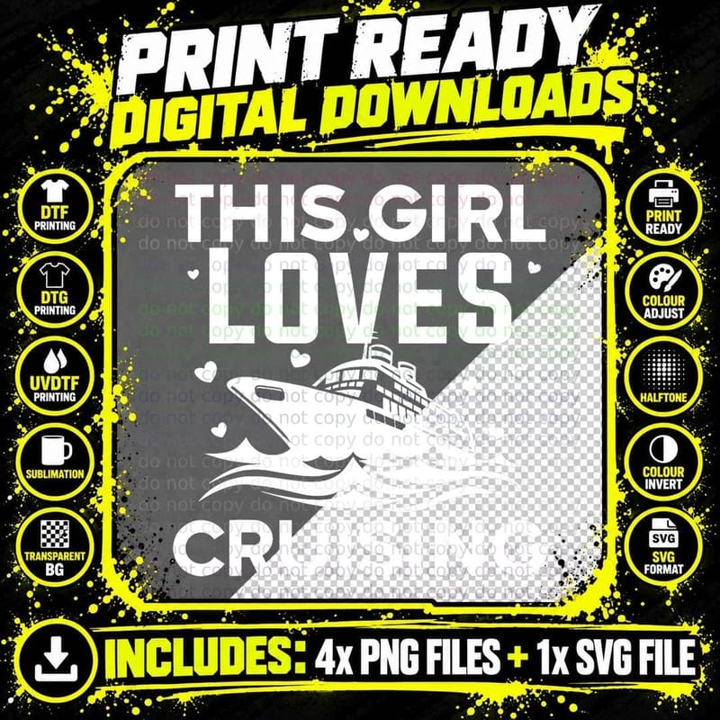 Best Cruising Art Women Girl Cruise Ship Lover Cruise Png SVG Digital Bundle
