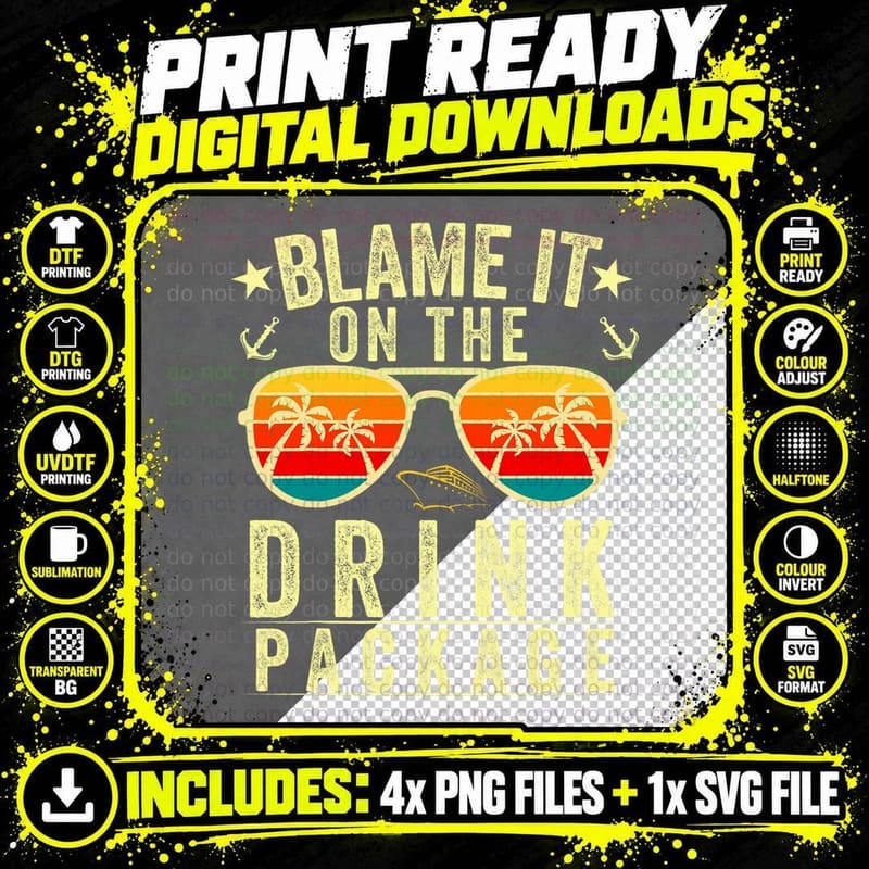 Blame It on the Cruise Package Cruise Cruising Matching Png SVG Digital Bundle