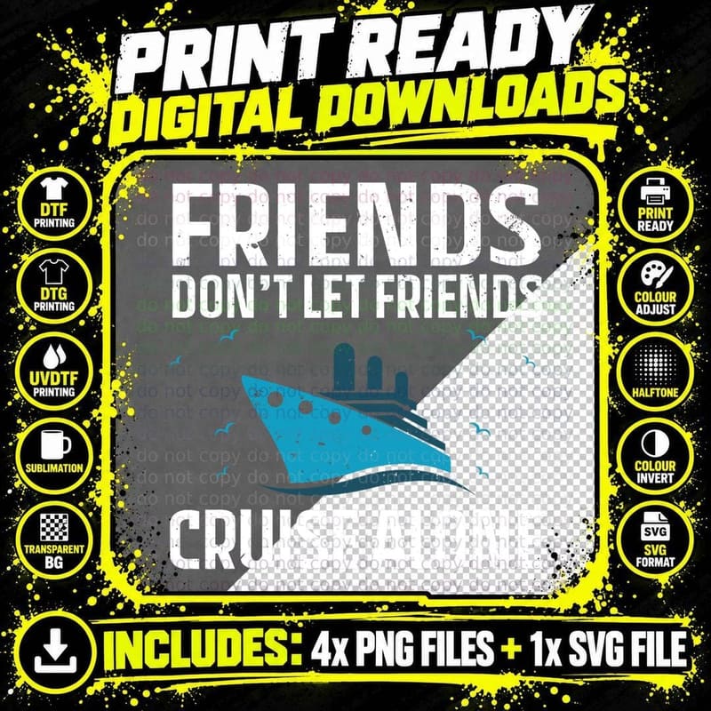 Cool Cruise Design for Men Women Cruising Cruise Ship Png SVG Digital Bundle