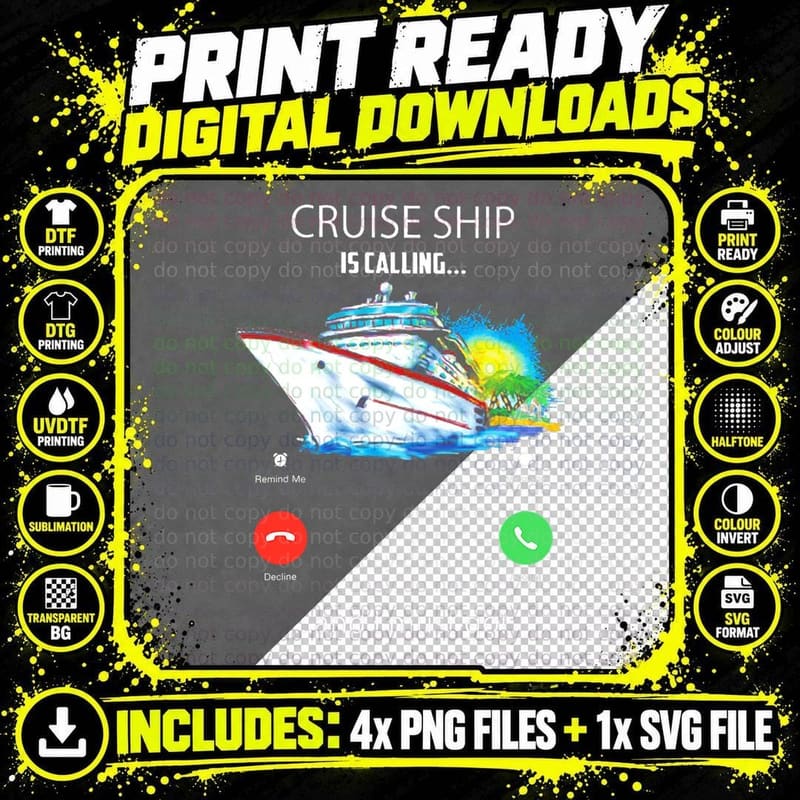 Cruise Ship Is Calling and I Must Go Cruising Lover Png SVG Digital Bundle