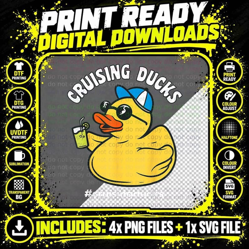 Cruising Ducks T-Shirt, Family Cruise Matching Png SVG Digital Bundle