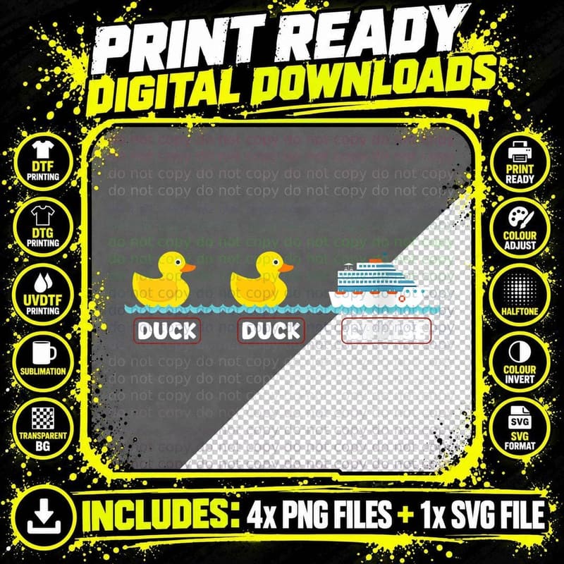 Family Matching Cruise Vacation Cruising Ducks T-Shirt Png SVG Digital Bundle