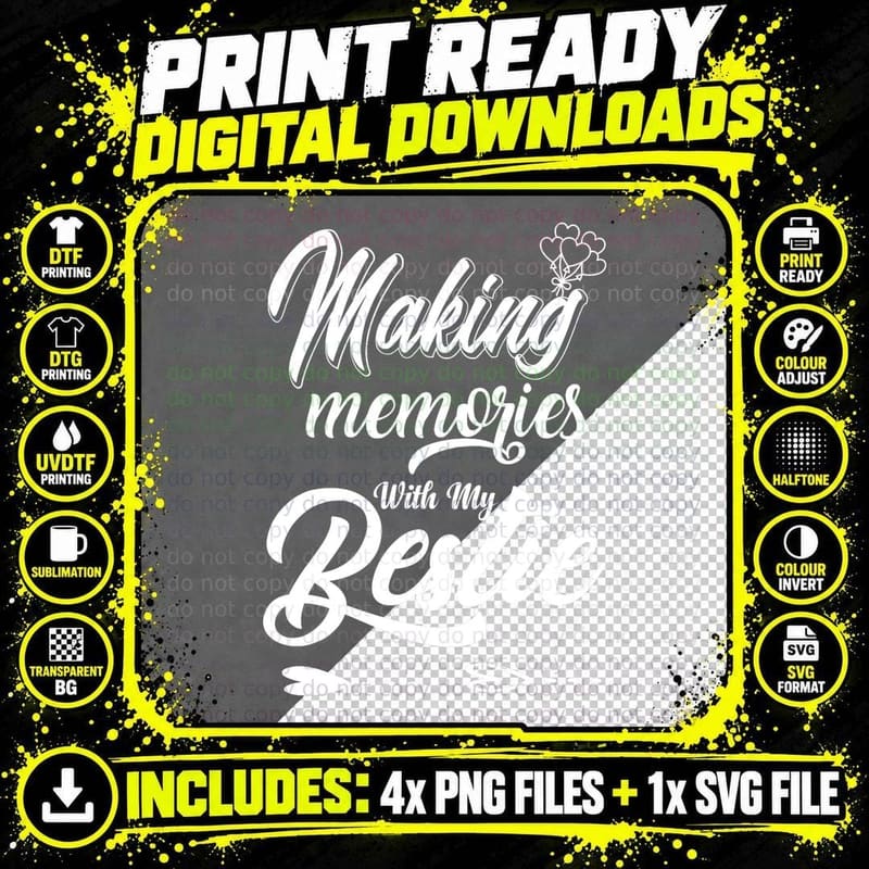 Family Vacation Making Memories with My Bestie T-Shirt Png SVG Digital Bundle
