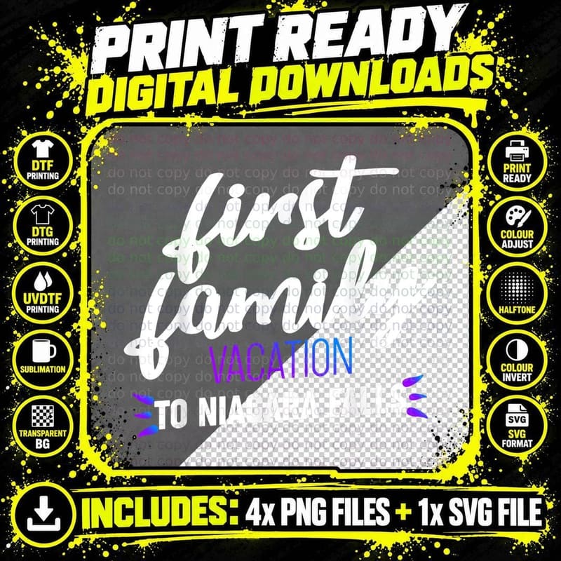 First Family Vacation Niagara Falls T-Shirt Png SVG Digital Bundle
