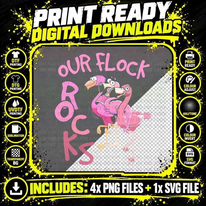 Flamingo Matching Family Vacation T-Shirt Png SVG Digital Bundle