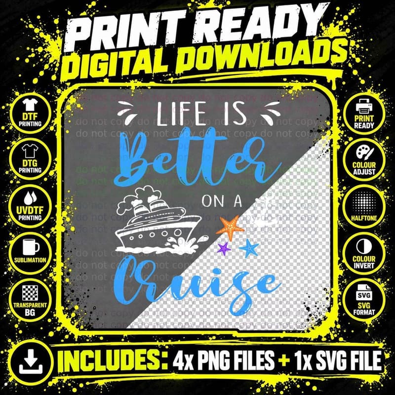 Lifes Is Betters on, a Cruise Lifes T-Shirt Png SVG Digital Bundle