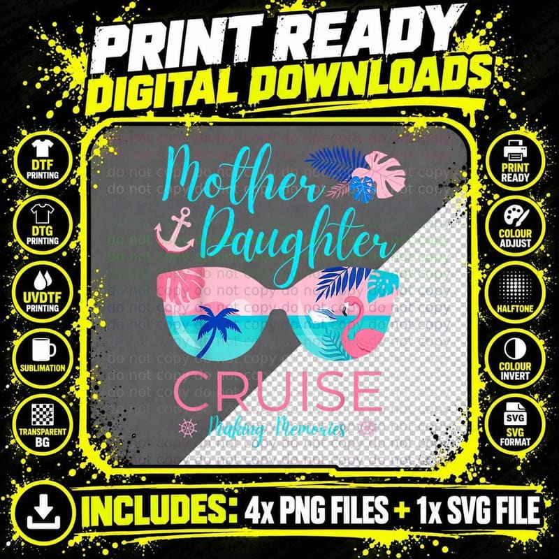Mor Daughter Cruise Trip Ing Cruising Squad T-Shirt Png SVG Digital Bundle