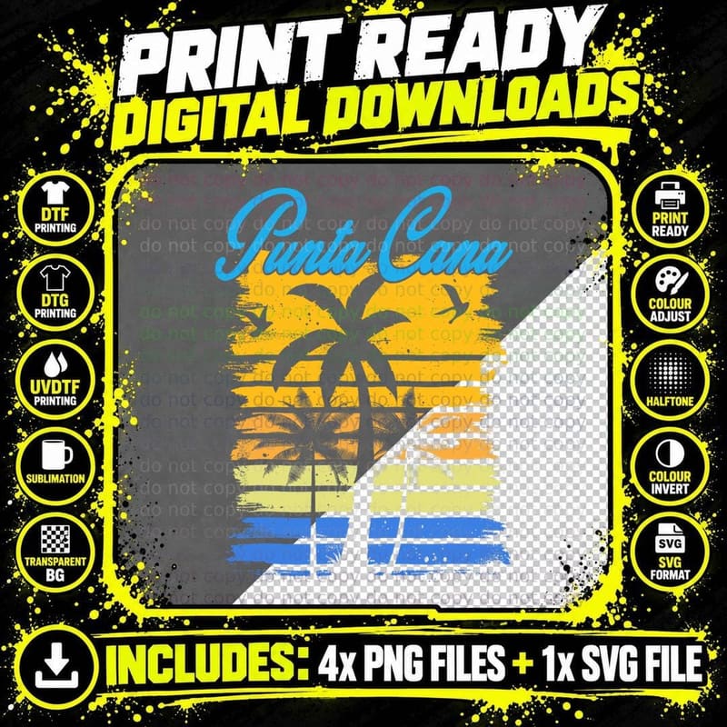 Punta Cana Family Vacation Making Memories Beach Png SVG Digital Bundle